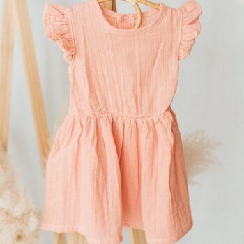 Robe bébé fille PEACH mousseline 6