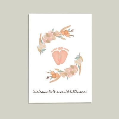 Mini Me birth and gift card - Welcome to the world little one