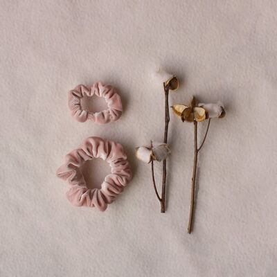 SCRUNCHIES Mini Me Handmade Haargummi 2er Set - Rosa