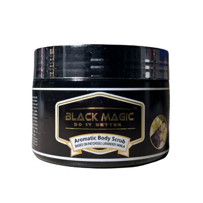 Black Magic -  Aromatic body scrub -  Dead Sea minerals, patchouli, lavender and vanilla