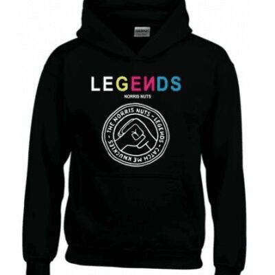 Norris Nuts LEGENDS Kids Hoodie Youtuber Boys Catch Me Knuckles Girls Hoody Black