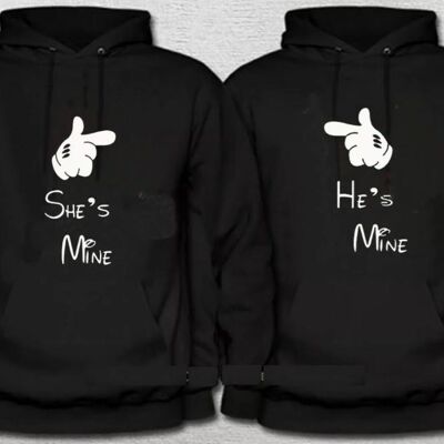 Valentines Day Couple Hoodie Pink