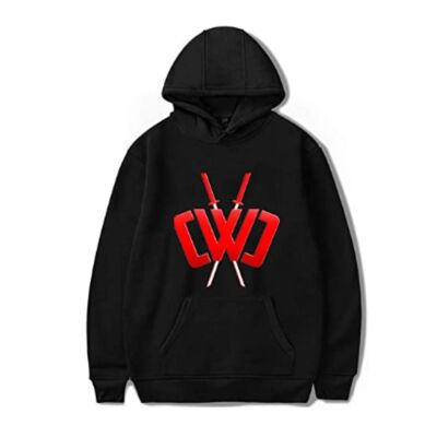 XIAOMEI Chad Wild Clay Fleece Printed Hoodies Sweatshirts Black