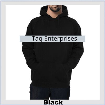 Men’s Pullover Hooded (Black) Red