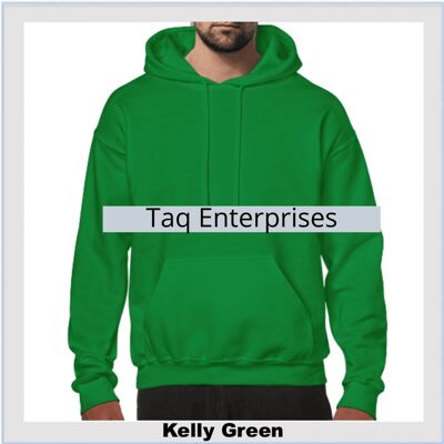 Men’s Pullover Hooded (Kelly Green) Red