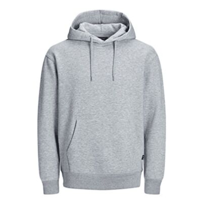 Plain Pullover Hoody Hooded Top Hoodie for Mens and Ladies Hooded Sweatshirts Grey
