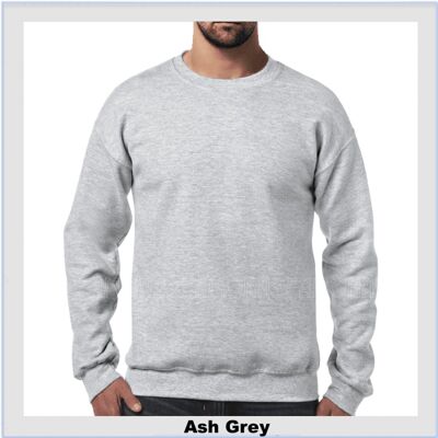 Set-In Sleeve Sweatshirt (Ash Grey) Red