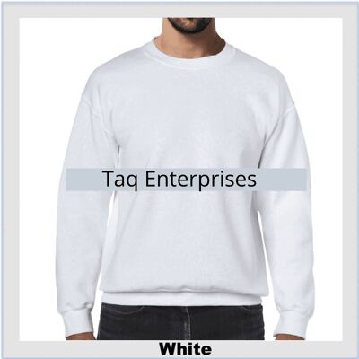 Set-In Sleeve Sweatshirt (White) Black