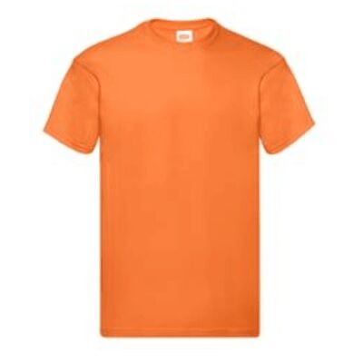 Men’s Classic Weight T-shirt (Orange) Black