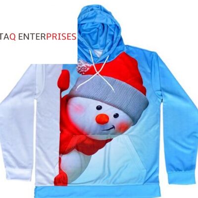 Christmas Santa Claus 3D Snowman Printed Hoodie