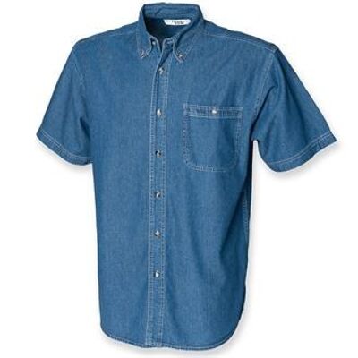 Short sleeve denim shirt