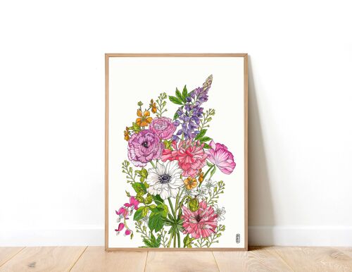 Somerset Flowers A3 Art Print