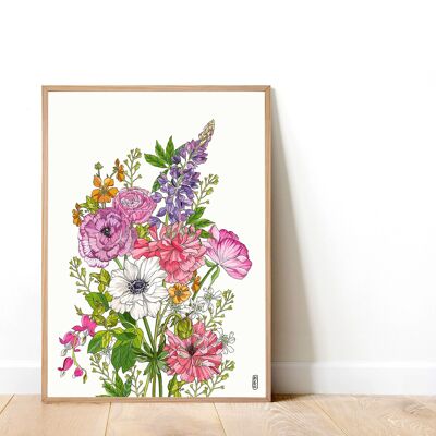 Somerset Blumen A3 Kunstdruck