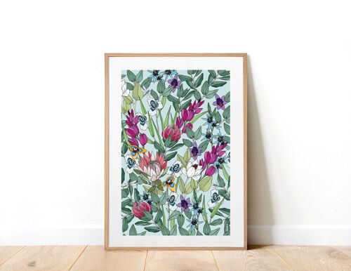 South African Flora A3 Art Print