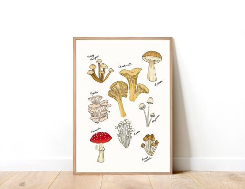 Mushroom Party A3 Art Print