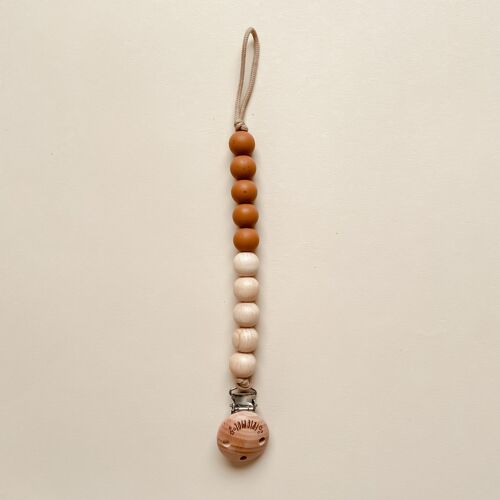 Pacifier clip / Lige - hazelnut speckle