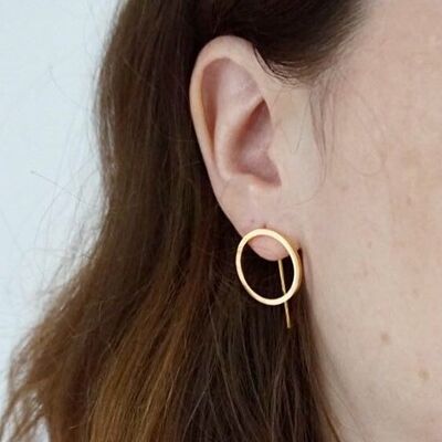 Circular Large earrings vermeil