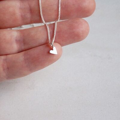 Full heart necklace silver
