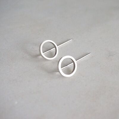 Circular earrings small silver