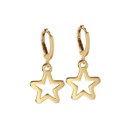 Boucles d'oreilles étoiles dorées