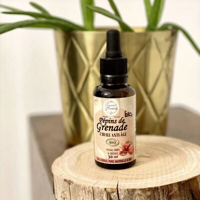 Aceite antienvejecimiento de aceite vegetal de semilla de granada orgánico puro - 30 ML