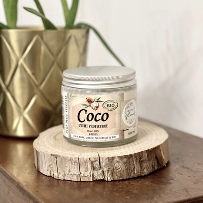 Aceite protector de aceite vegetal de coco orgánico puro - 100 ml