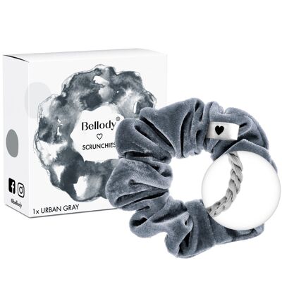 Velvet scrunchie gray - Bellody® (1 piece - Urban Gray)