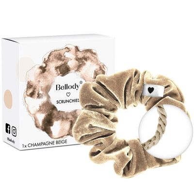 Velvet Scrunchie Beige - Bellody® (1 pezzo - Champagne Beige)