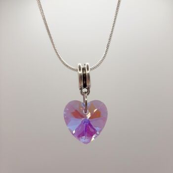 Collier "I Love You" - Cœur Rose Nymphe 1