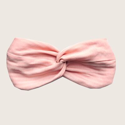 Headband DRAGÉE / viscose rose pâle