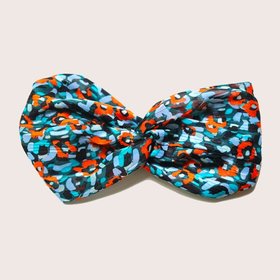 Fascia ANNABELLE / poliestere stampato verde e rosso