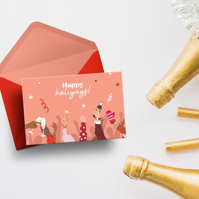 Postkaart Partycollectie: Happy Holiyays