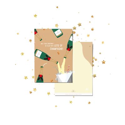 Colección de postales para fiestas: mucho champán