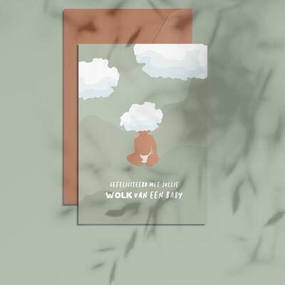 Postkarte Wolke eines Babys