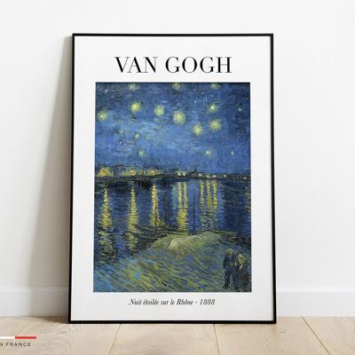 Affiche Nuit étoilée sur le Rhône Van Gogh -42x59,4cm