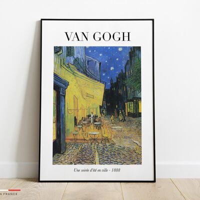 Affiche une soirée d'été en ville Van Gogh -42x59,4cm