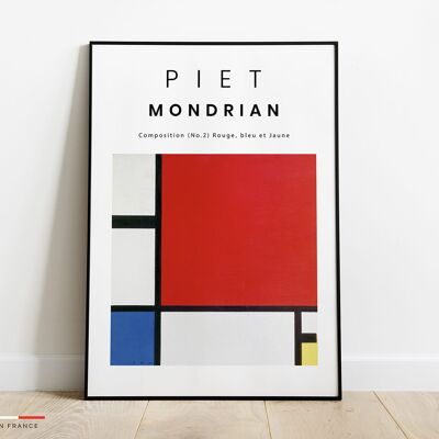 Affiche Composition No.2 Rouge, Bleu et Jaune Piet Mondrian