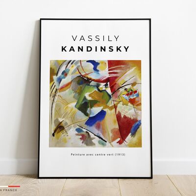 Affiche Peinture avec centre vert Vassily Kandinsky