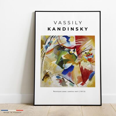 Affiche Peinture avec centre vert Vassily Kandinsky -42x59,4cm