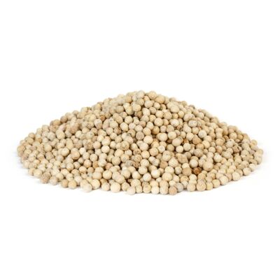 Organic white pepper - Grains - 100g