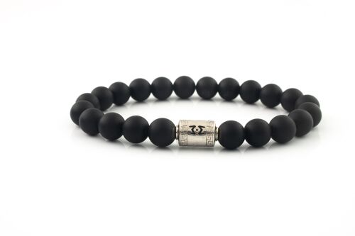 Silver Classic | Matte Black Onyx | 8mm