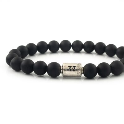 Silver Classic | Matte Black Onyx | 8mm