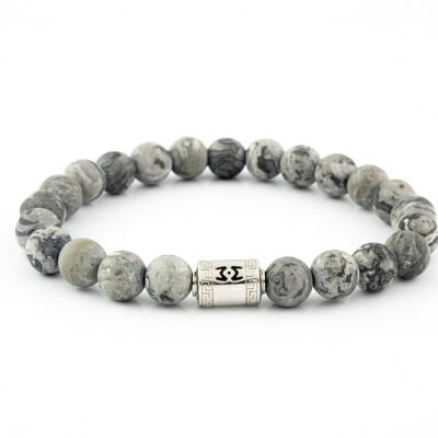 Silver Classic | Matte Picasso Jasper | 8 mm