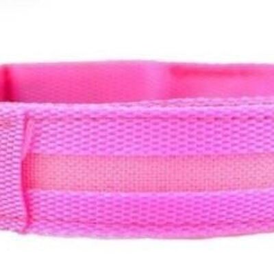 Dog LED safety & luminous collar for dogs, rechargeable, 3 modes, adjustable length, 100% waterproof - pink