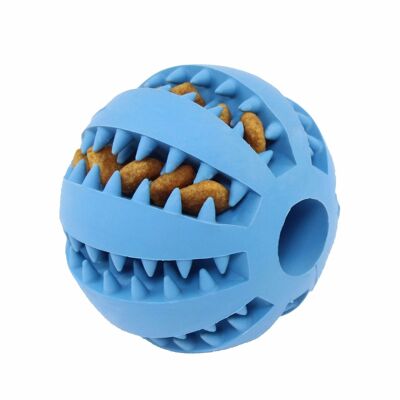 Palla per animali domestici per la cura dei denti con protuberanze 5 cm - blu