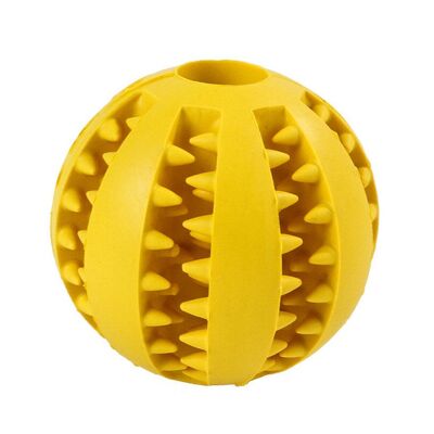 Dental Care Pet Ball with Nubs 5cm - Yellow