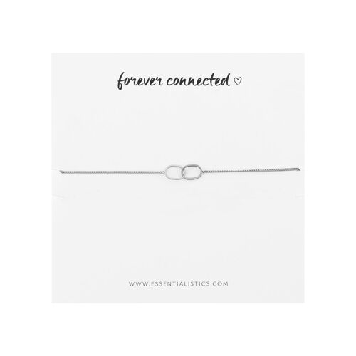 Bracelet set share - forever connected - two ovals - adult - 1 piece - silver