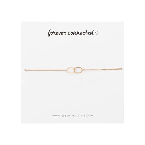 Bracelet set share - forever connected - two ovals - adult - 1 piece - gold
