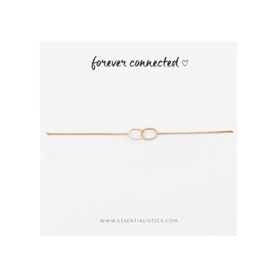 SET BRACCIALE CONDIVIDI - FOREVER CONNECTED - DUE OVALI - ADULTO - 1 PEZZO - ORO