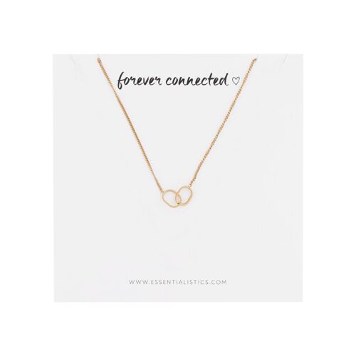 Necklace set share - forever connected - two ovals - adult - 1 piece - gold